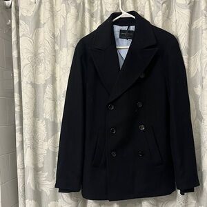 Men's Black Peacoat combatant gentlemen size small